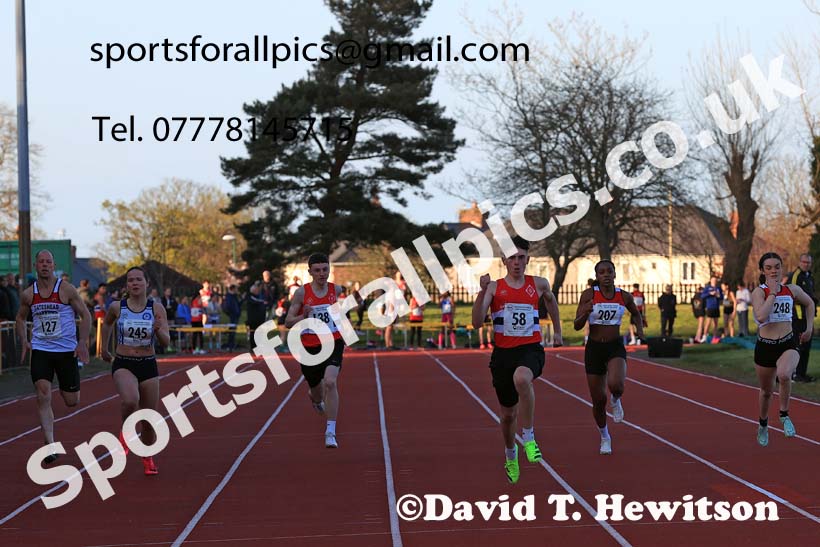 150 metres, 2024 NEGP 1, Monkton Stadium, Jarrow. Photo: David T. Hewitson/Sports for All Pics